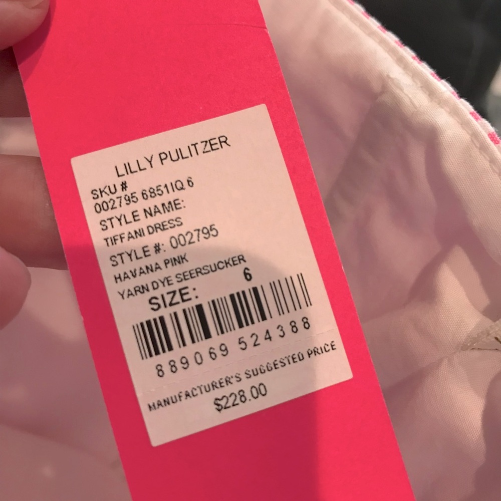 New LILLY PULITZER Tiffani One-Shoulder Dress in Havana Pink *Barbiecore* NWT - Picture 13 of 16